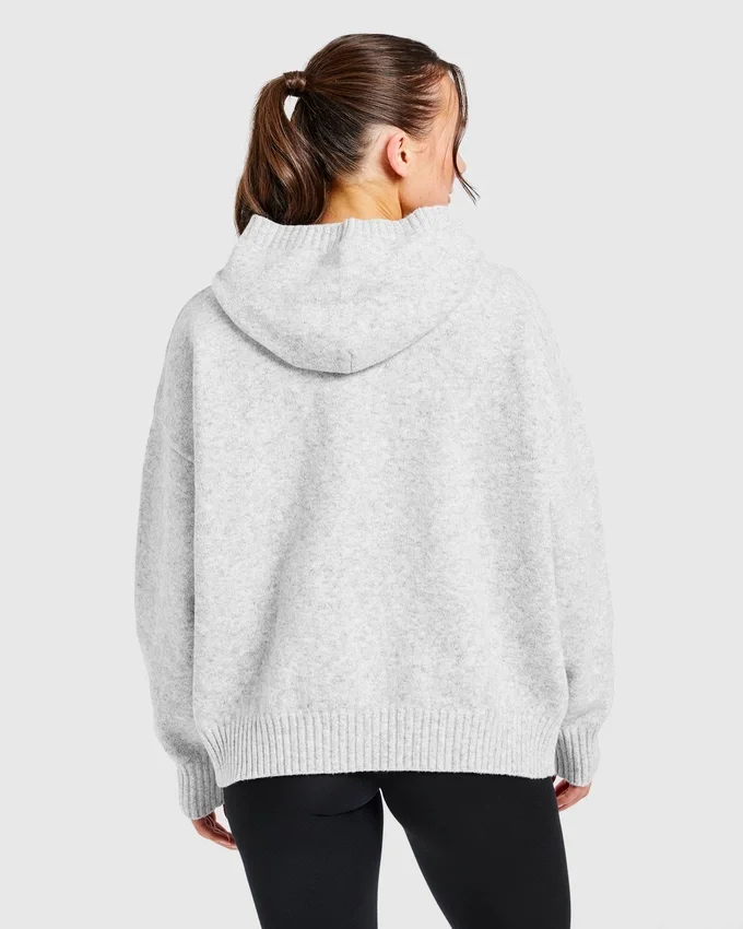 Varsity Oversized Knitted Hoodie