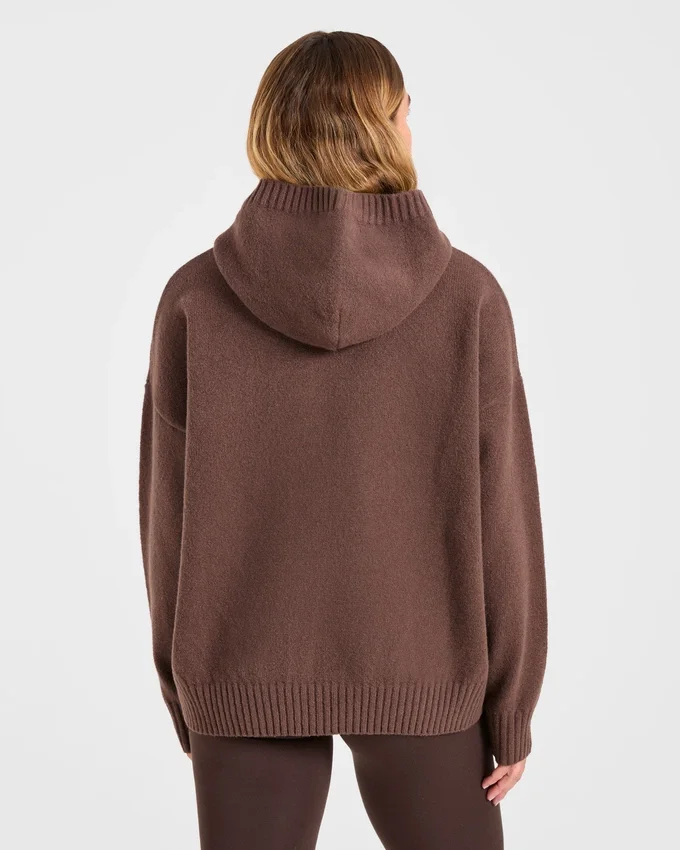 Varsity Oversized Knitted Hoodie