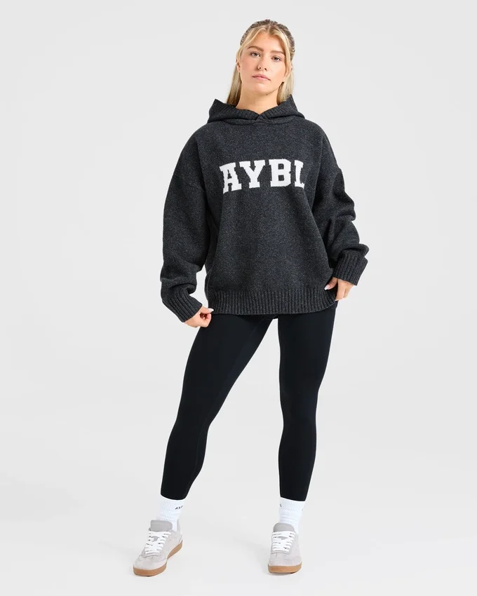 Varsity Oversized Knitted Hoodie