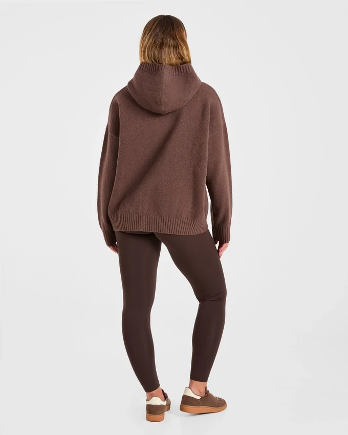 Varsity Oversized Knitted Hoodie