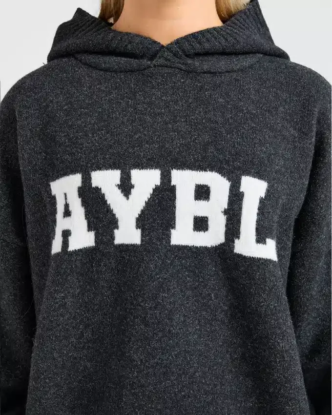 Varsity Oversized Knitted Hoodie