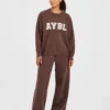 Varsity Oversized Knitted Joggers