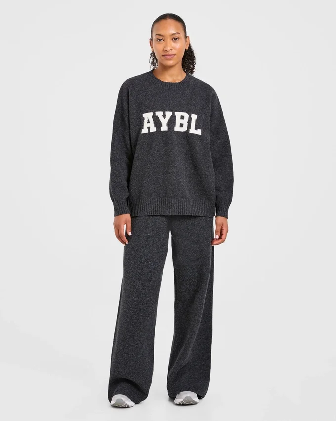 Varsity Oversized Knitted Joggers