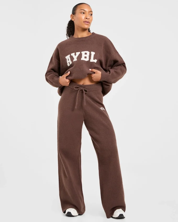Varsity Oversized Knitted Joggers